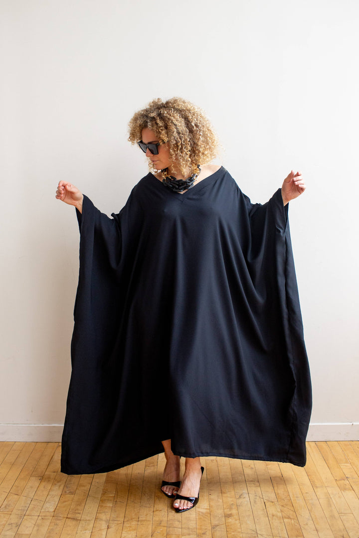 Allegra Caftan in Onyx Aura