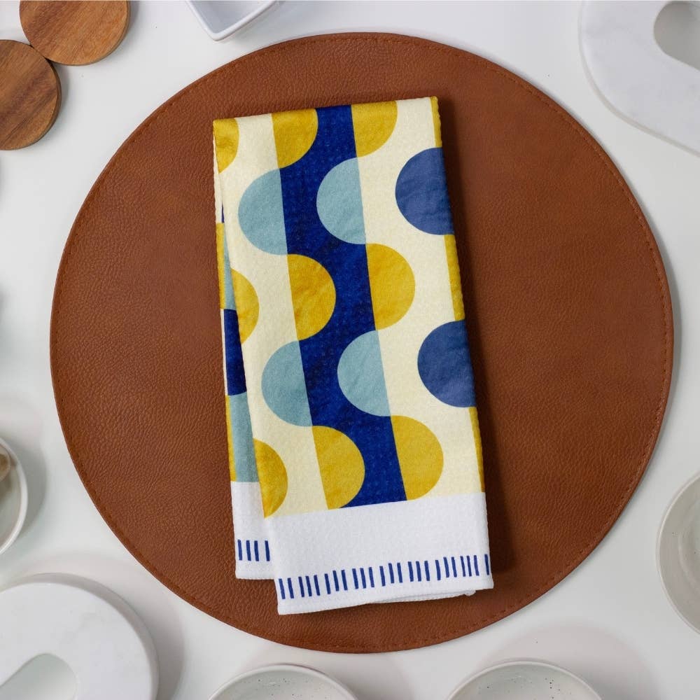Cool Geo Squiggle Quilt Dish Towel - 16''x24''