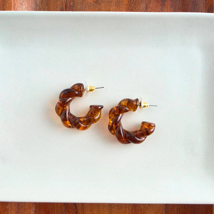 Ramona Hoop Earrings - Amber