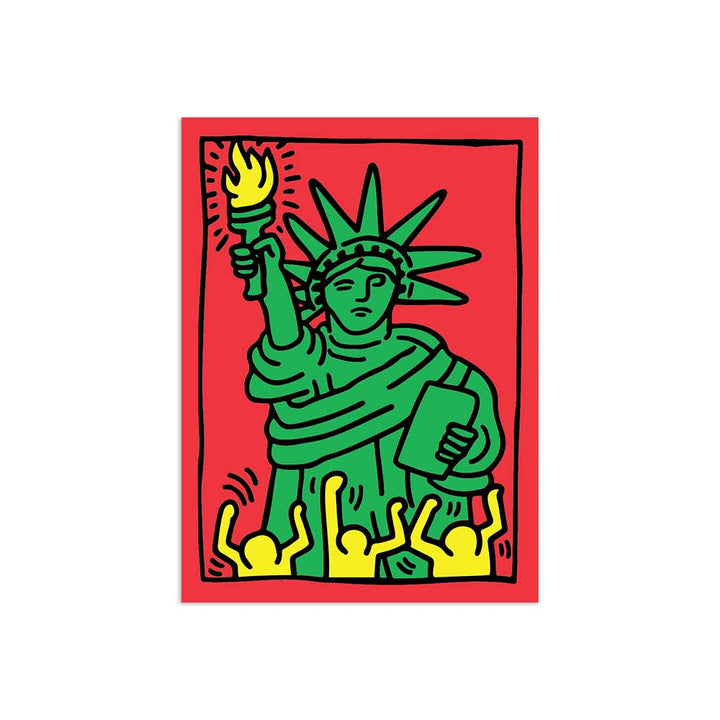 Statue of Liberty by Keith Haring - Die-Cut Sticker