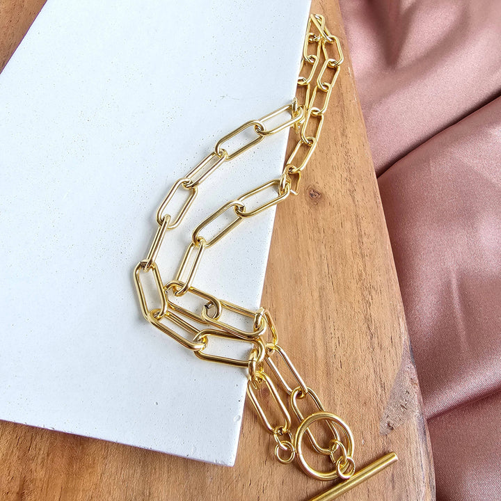 Luxe Chunky Paper Clip Chain - 18" - Gold