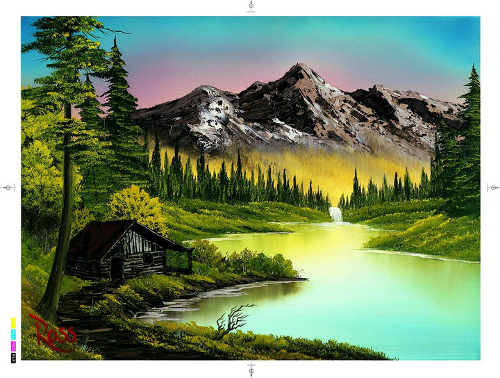 Bob Ross Mountain Retreat 1000 Piece Jigsaw Puzzle