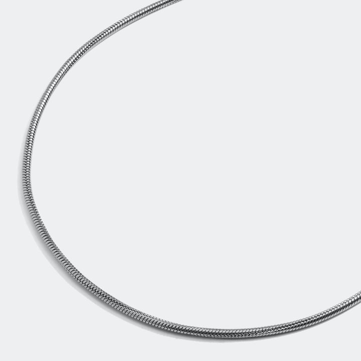 Snake Chain Necklace: Silver / Length: 55cm
