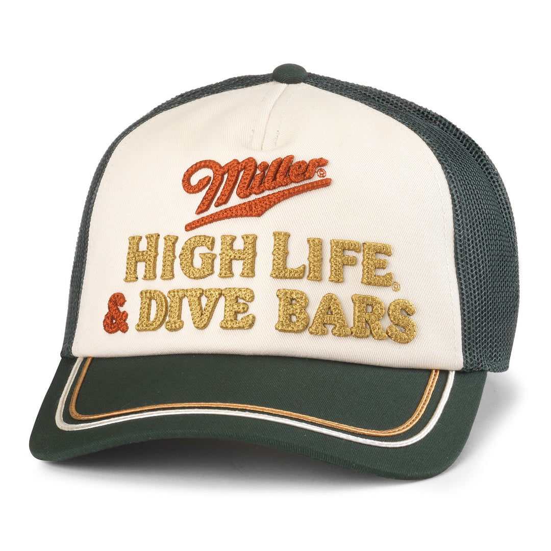 Miller Trucker Hat Radler - Dark Green/Ivory