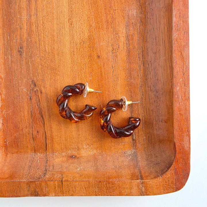 Ramona Hoop Earrings - Amber