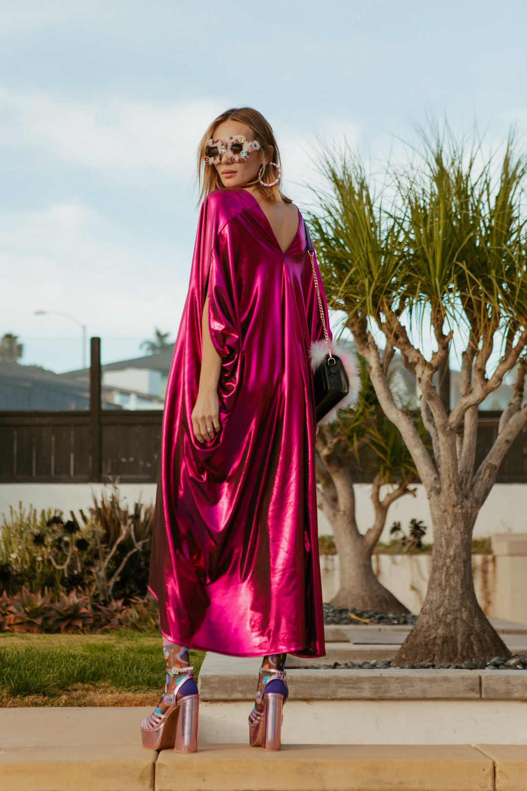 Midnight Bubblegum Electric Caftan