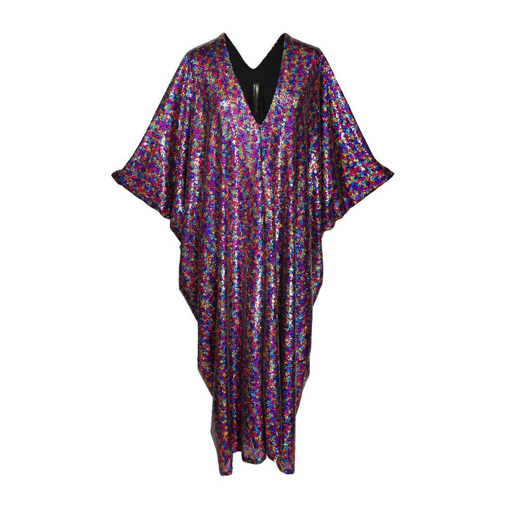 La Fete Hologram Sequin Caftan