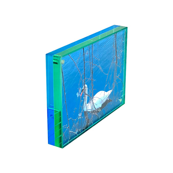 5"x7" Dual-Color Edge Magnet Frame - Green and Aqua