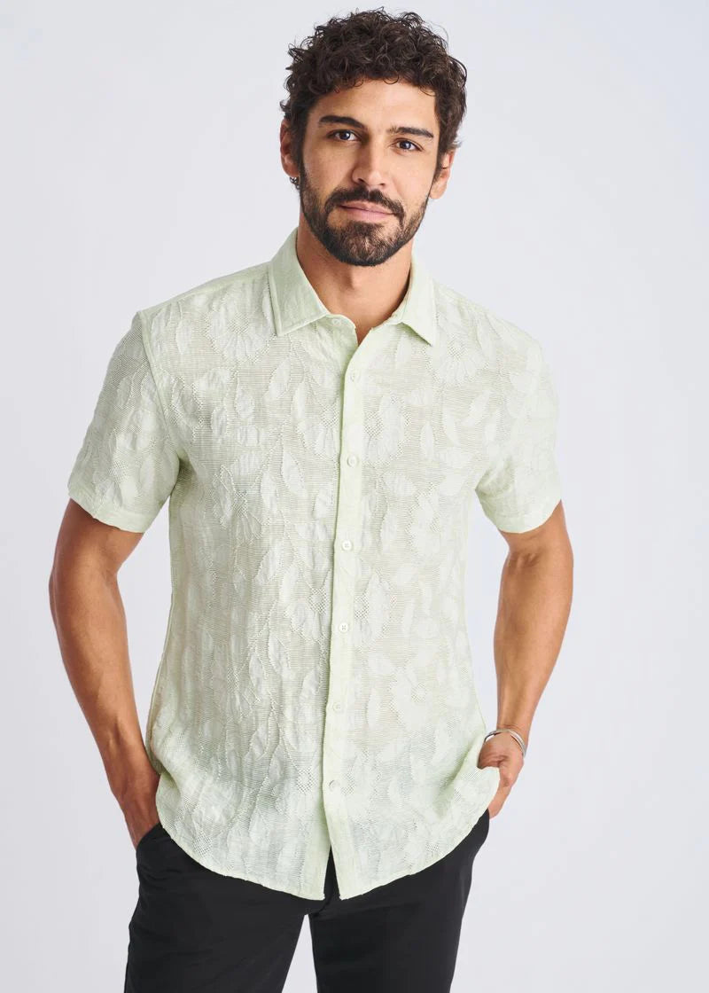 Cool Mint Lightweight Jacquard Short Sleeve Shirt PM-51000