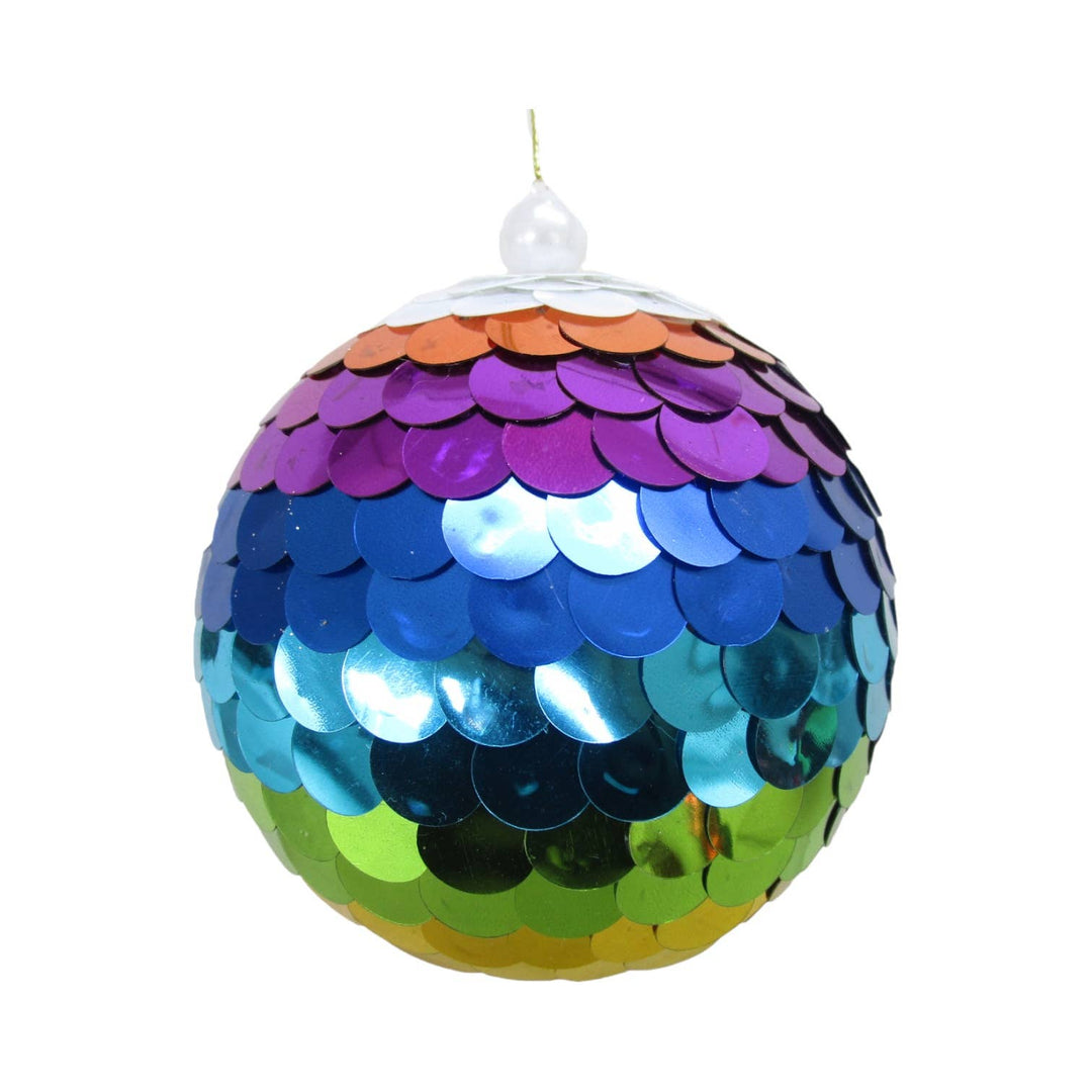 Rainbow Sequin Ball Orn
