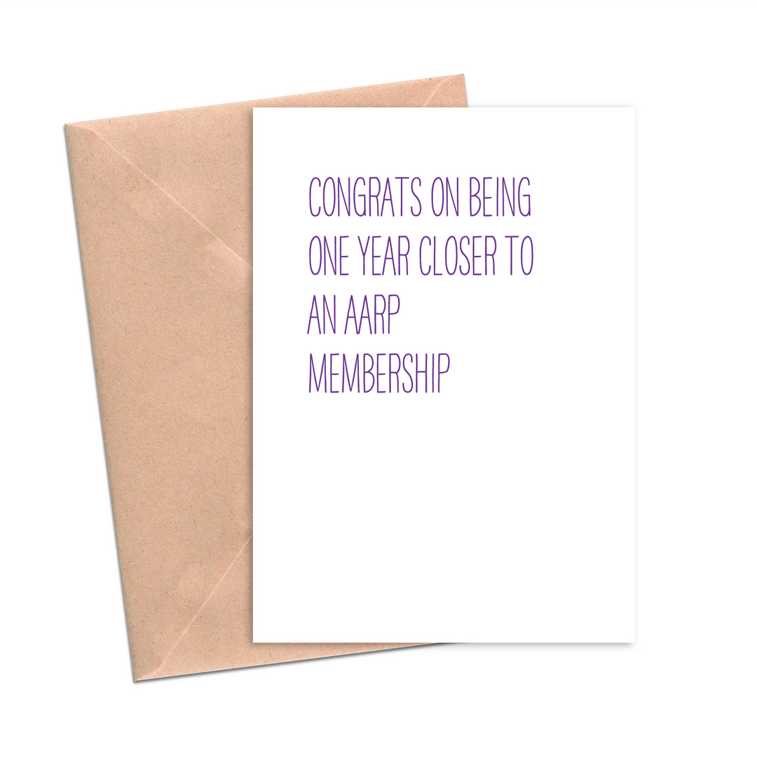 Funny Birthday Card - AARP Membership Card