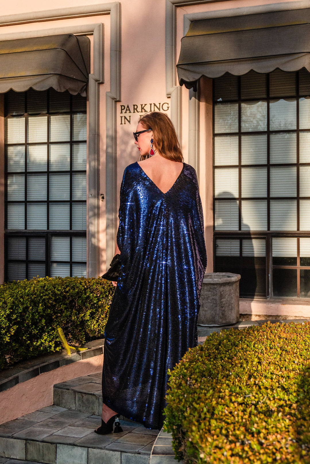 Night Sapphire Sequin Caftan