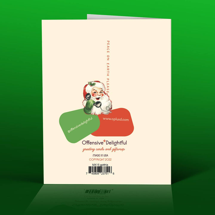 Santa Jesus Dude Christmas Card
