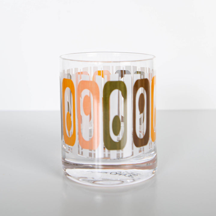 Tiki Mid Century Modern Vintage Whiskey Rocks Cocktail Glass