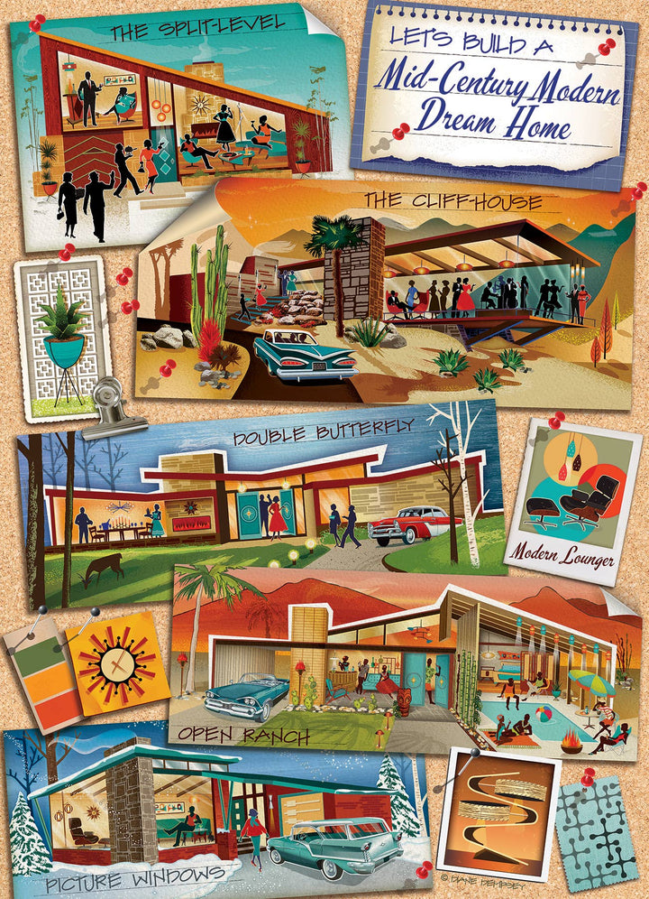 Mid Century Modern Dream Home 1000-Piece Cobble Hill Puzzle