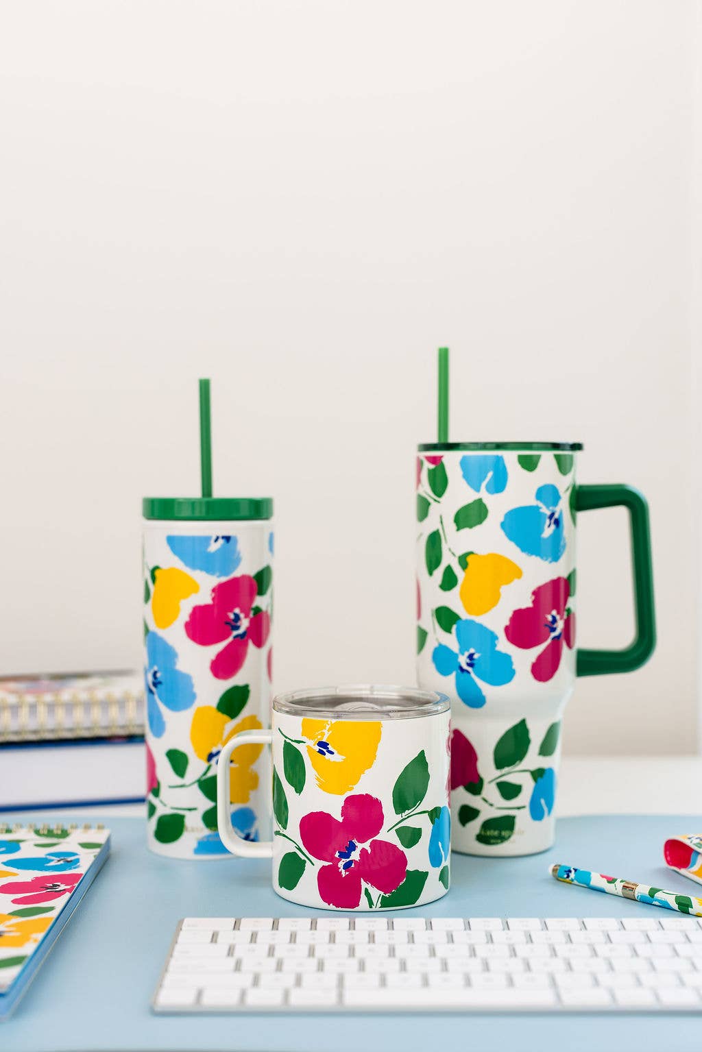 Kate Spade Acrylic Tumbler with Straw, Painterly Bouquet