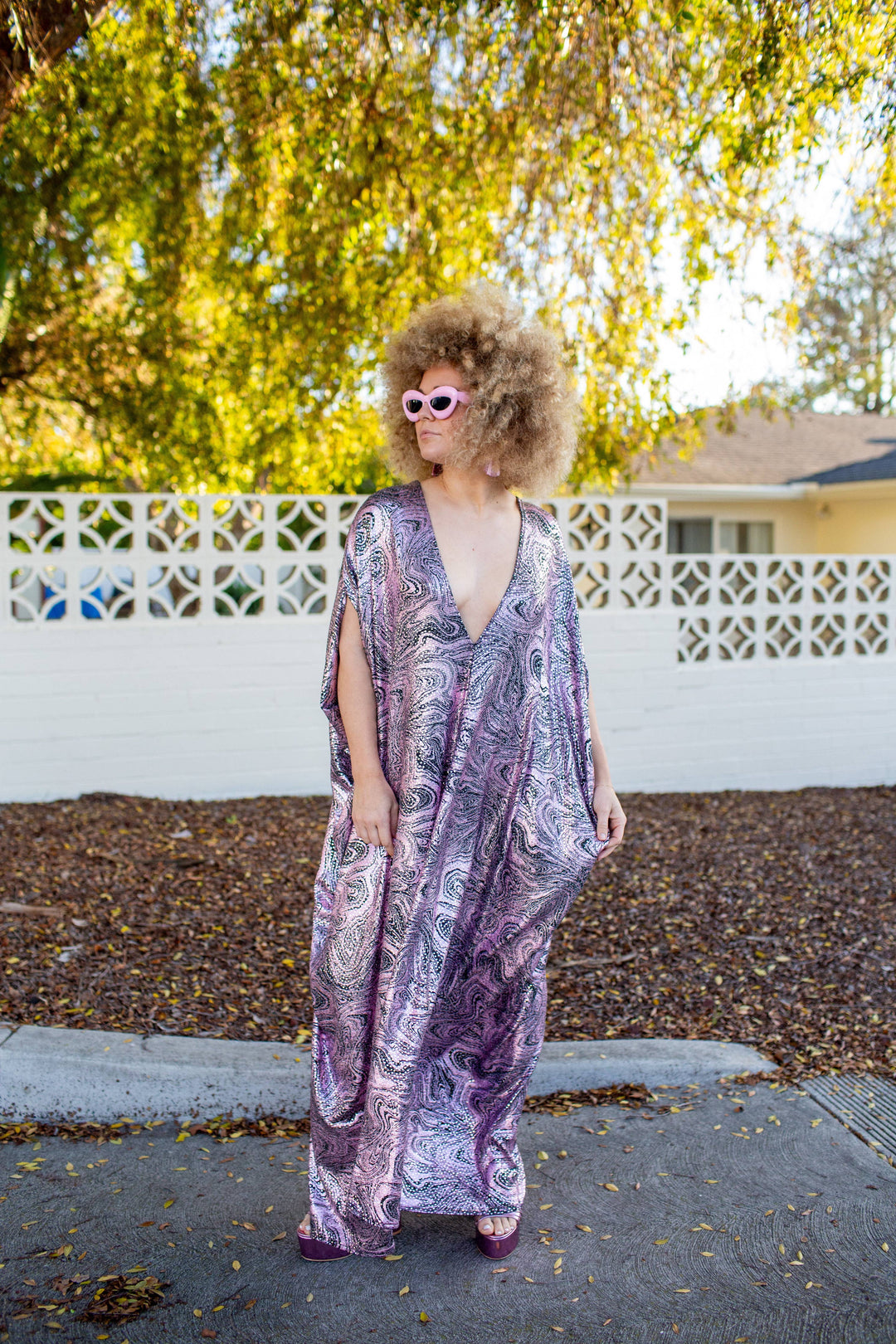 Violet Current Sequin Caftan