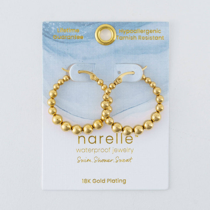 Waterproof Earrings Narelle Bubble Hoops in 18K Gold