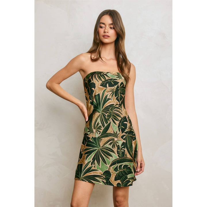 Phangan Island Strapless Back Detail Mini Dress