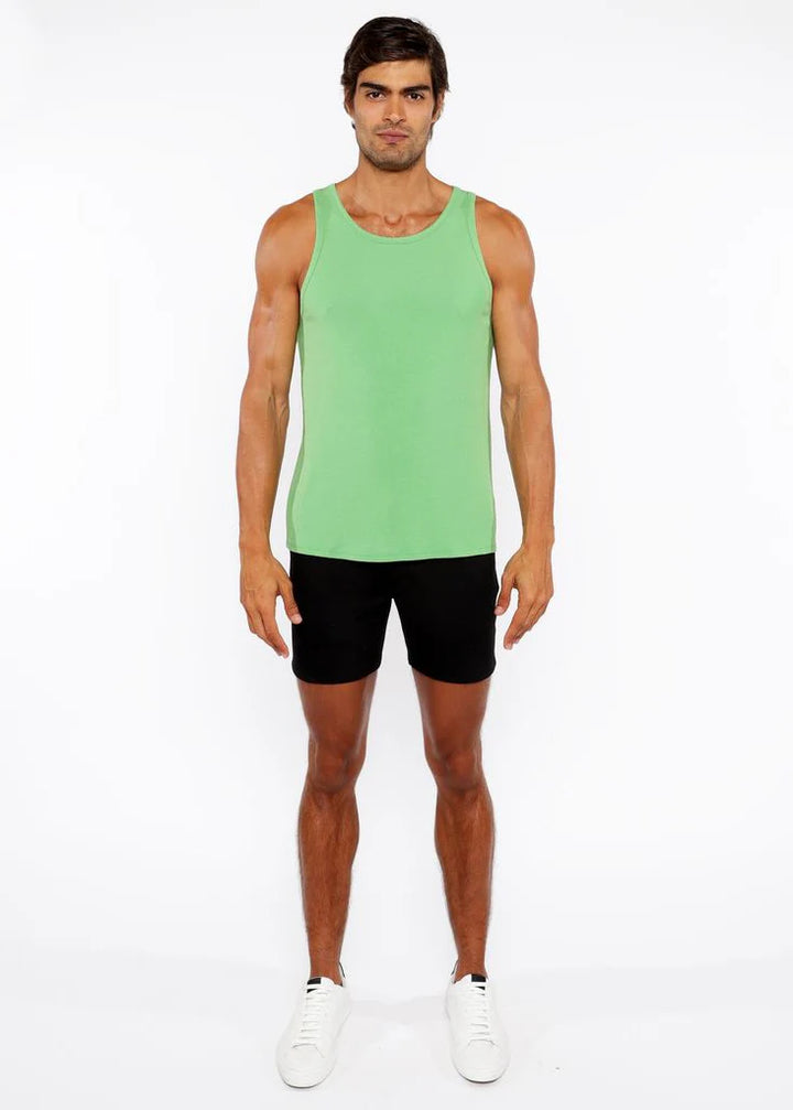 Pear Green Rib Stretch Modal Tank Sta-16004-02