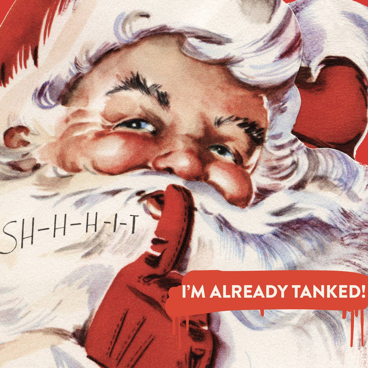 Santa Tanked Christmas Card