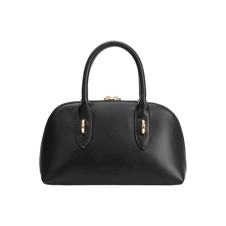 Rue Black Recycled Vegan Leather Top Handle Bag