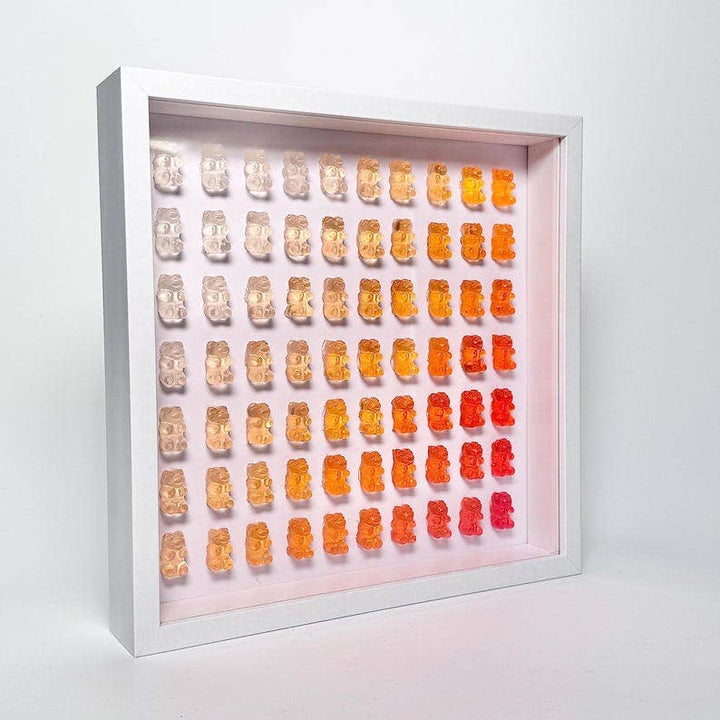 Hand-Sculpted Gummy Bear Resin Art Shadow Box