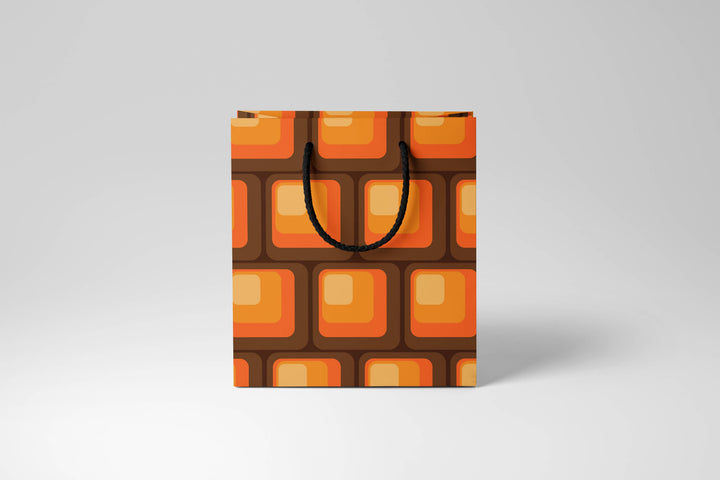 Retro Orange Squares Gift Bag