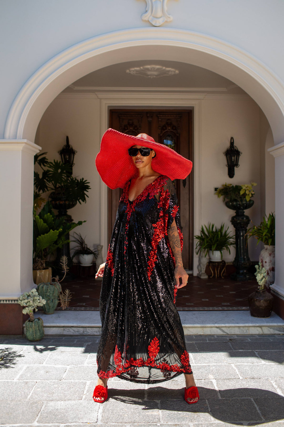 Vamp Ruby Sequin Caftan Kaftan Dress