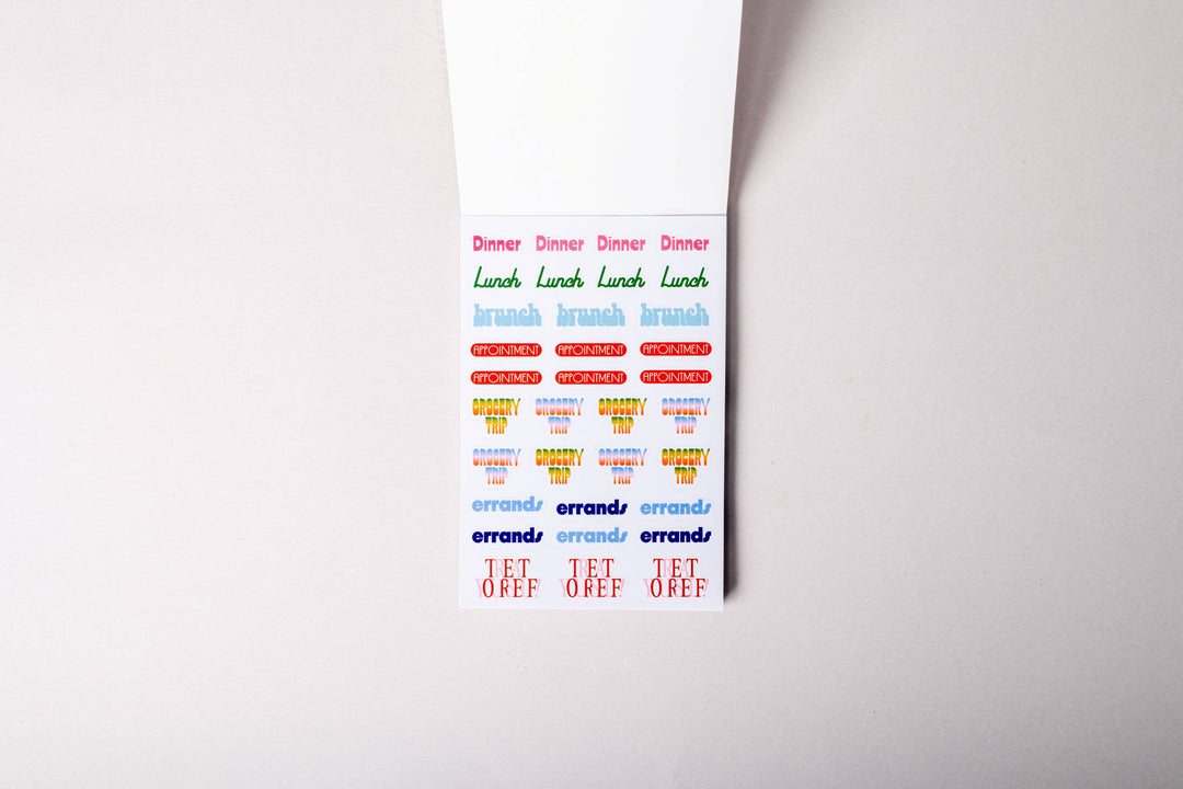 Planner Sticker Book, Issue One