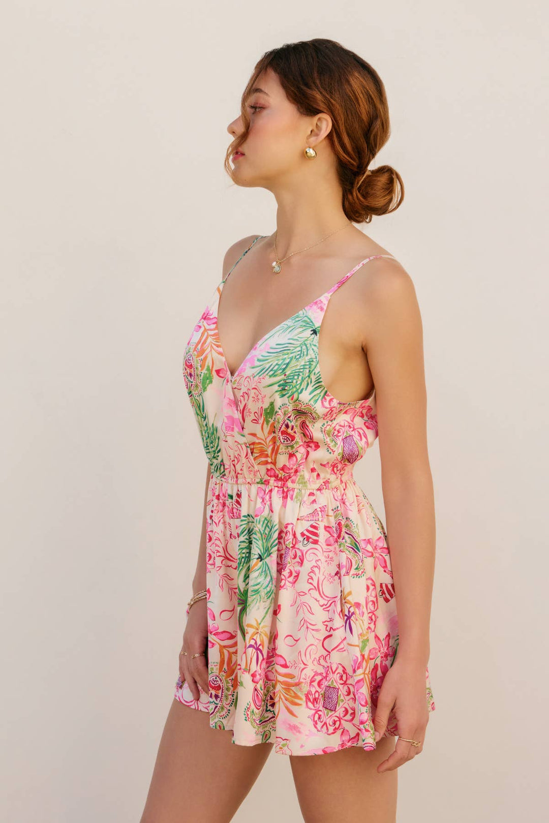 All In Love Deep Surplice Romper