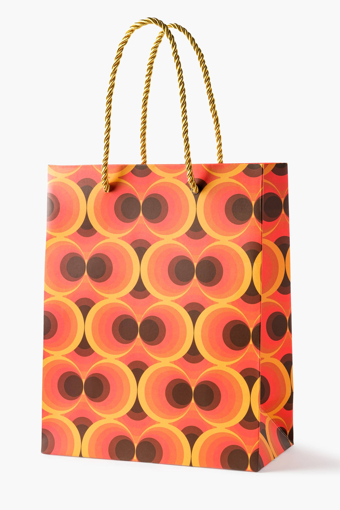 Medium Retro Orange Circles Gift Bag