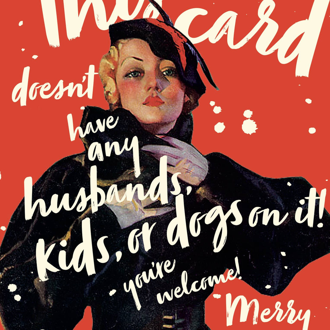 No Kids Or Dogs Christmas Card