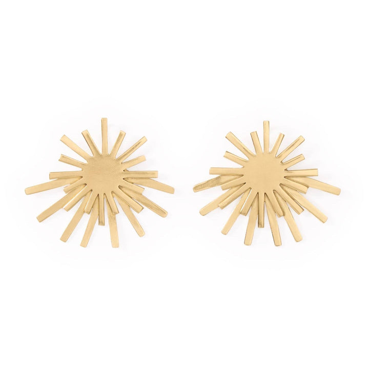 Eliza Starburst Post Earrings Brass
