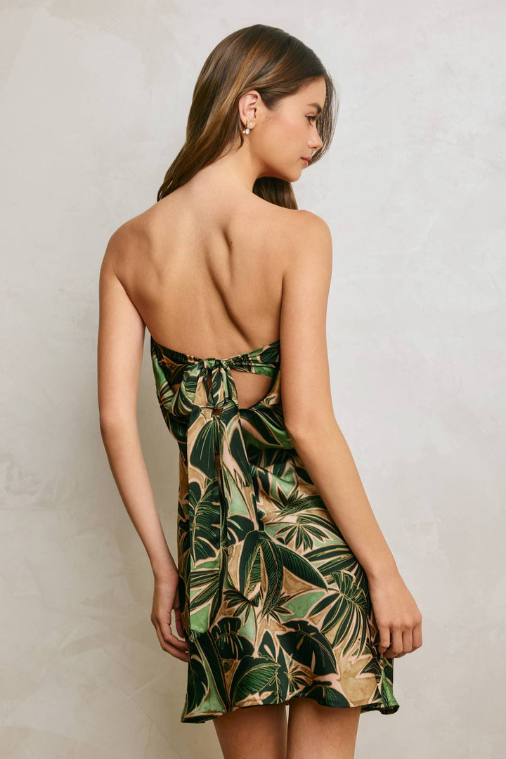 Phangan Island Strapless Back Detail Mini Dress