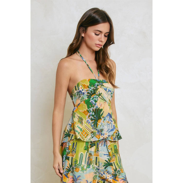 Conversational Halter Flared Top (1)