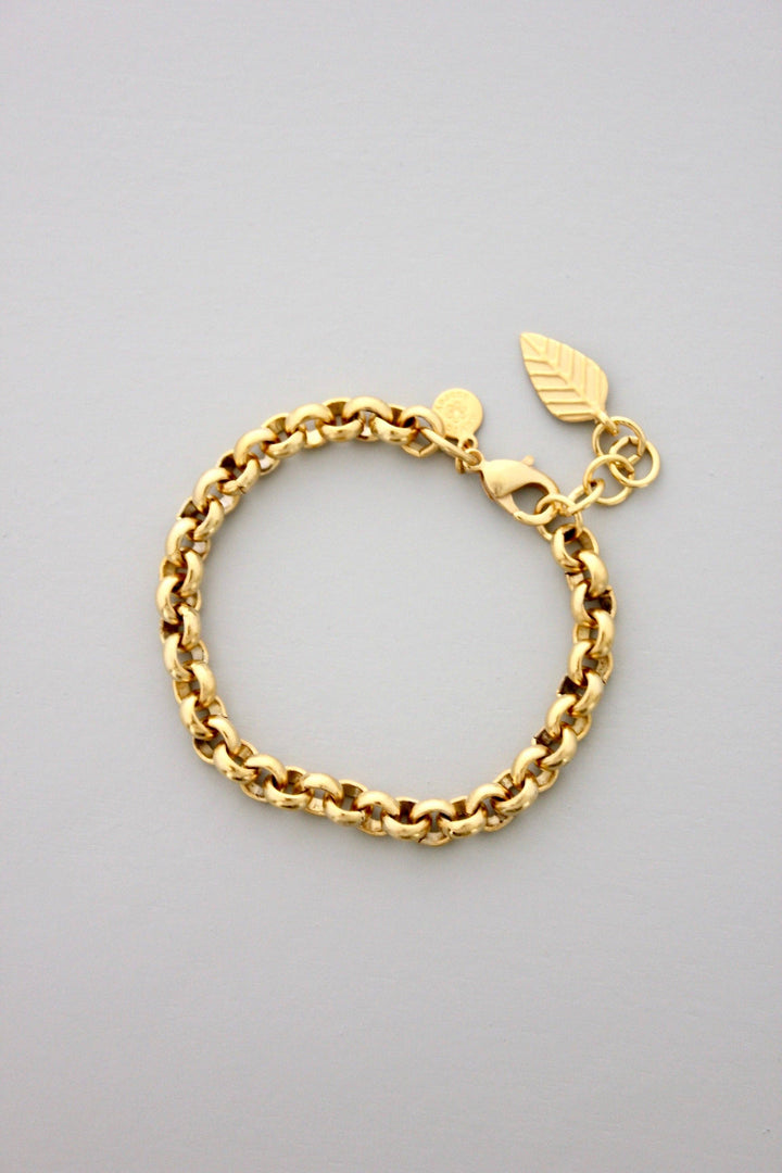 DORB22 18k matte gold chain bracelet