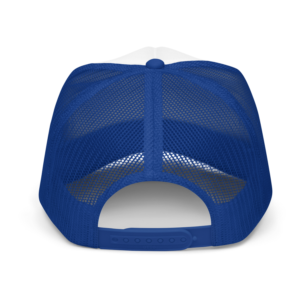 Palm Springs Nudist Club Trucker Hat - Otto Royal / White/ Royal