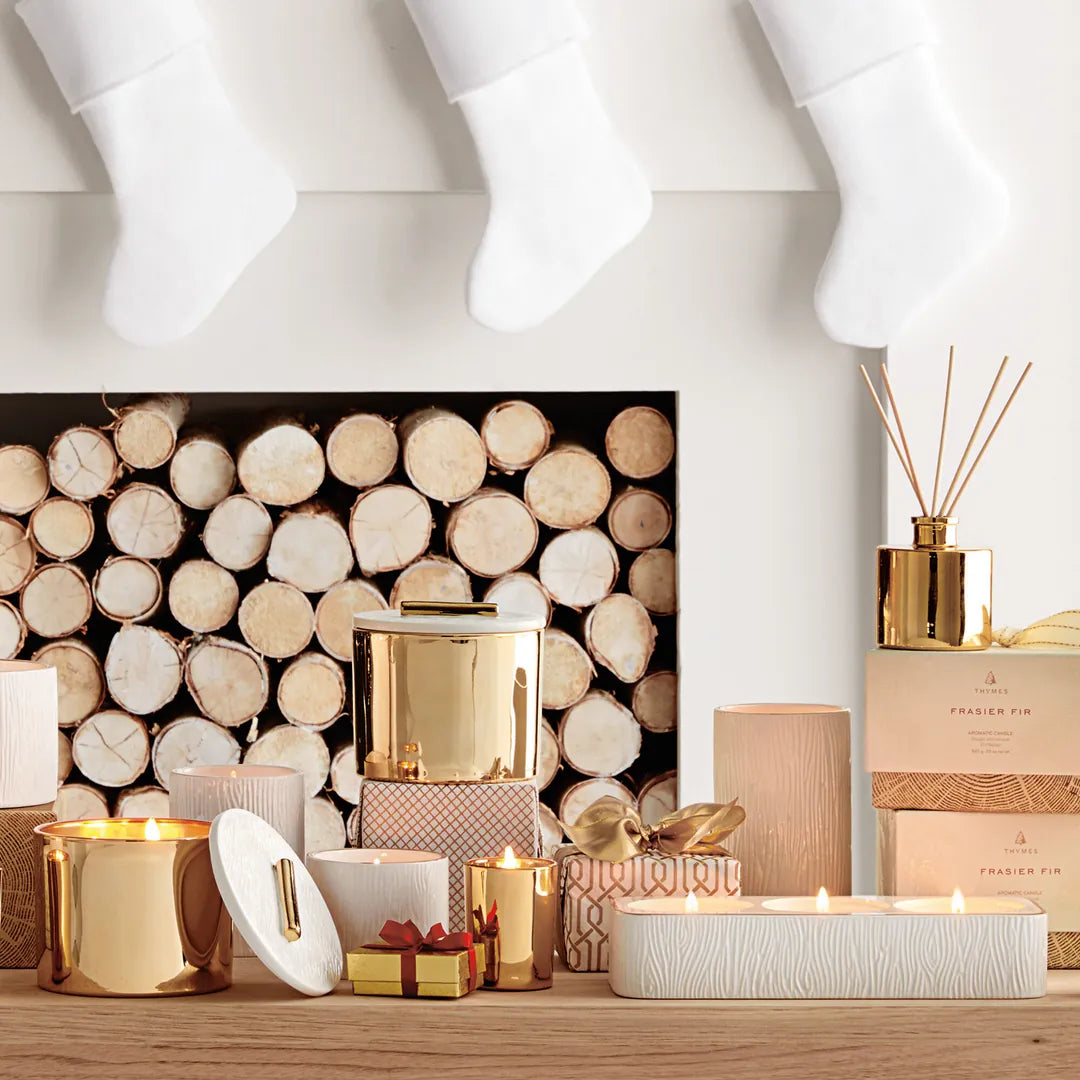 Frasier Fir Gilded Reed Diffuser, Petite Gold