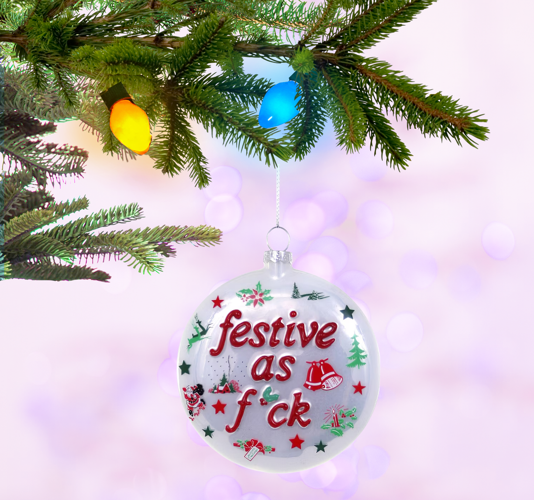 Festive Af-White Ornament
