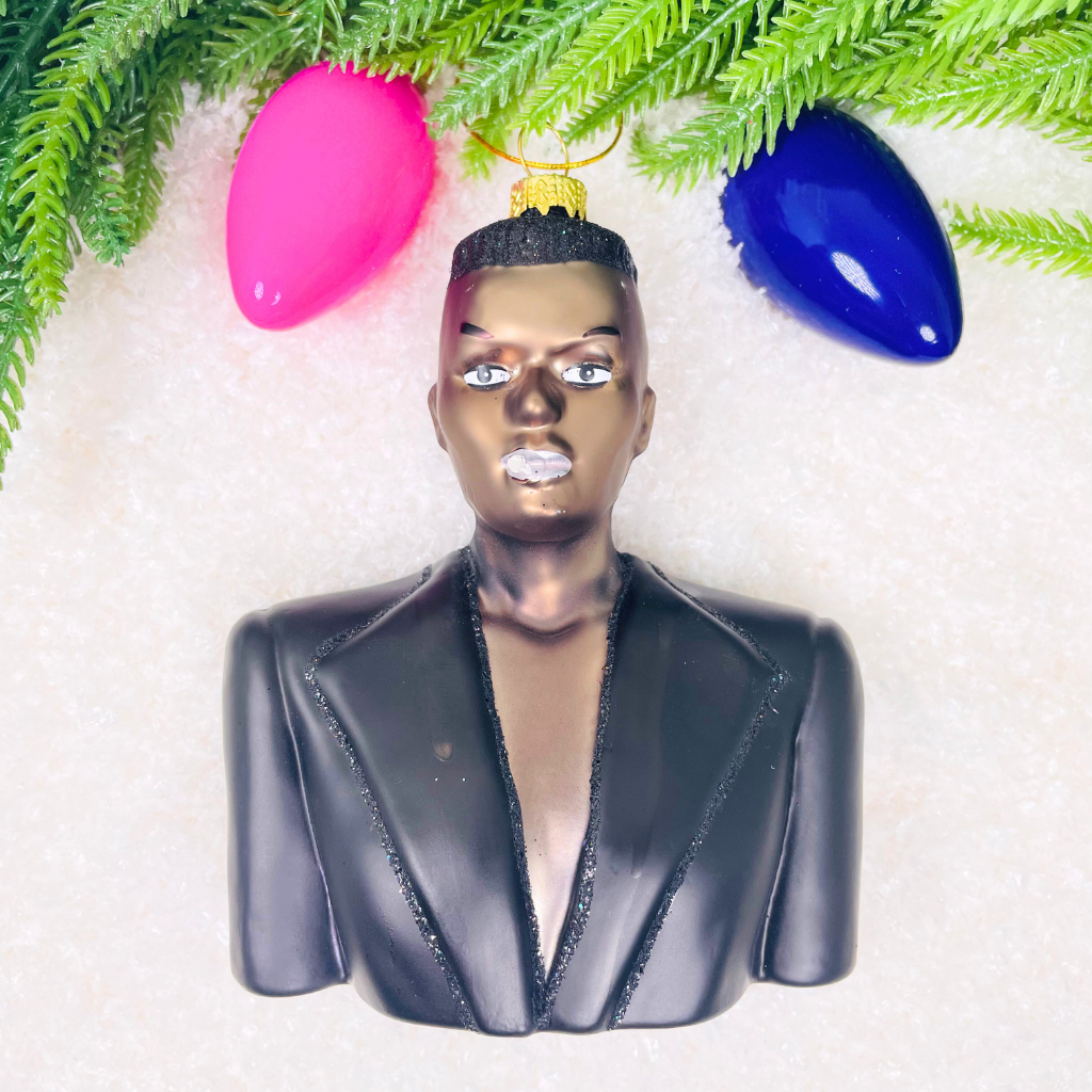 Grace Jones W/Cigarette Ornament