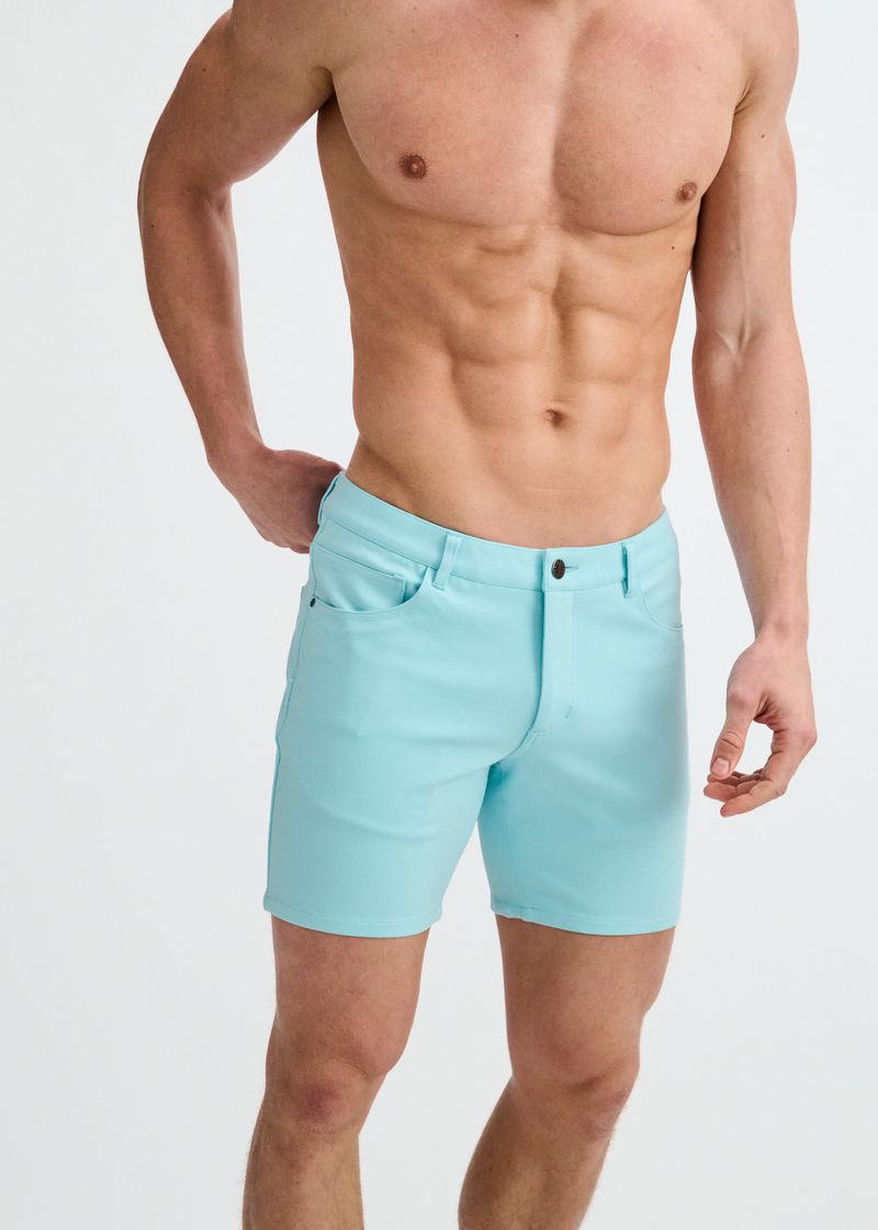 5" Inseam Solid Stretch Knit Jeans Short - Mirage
