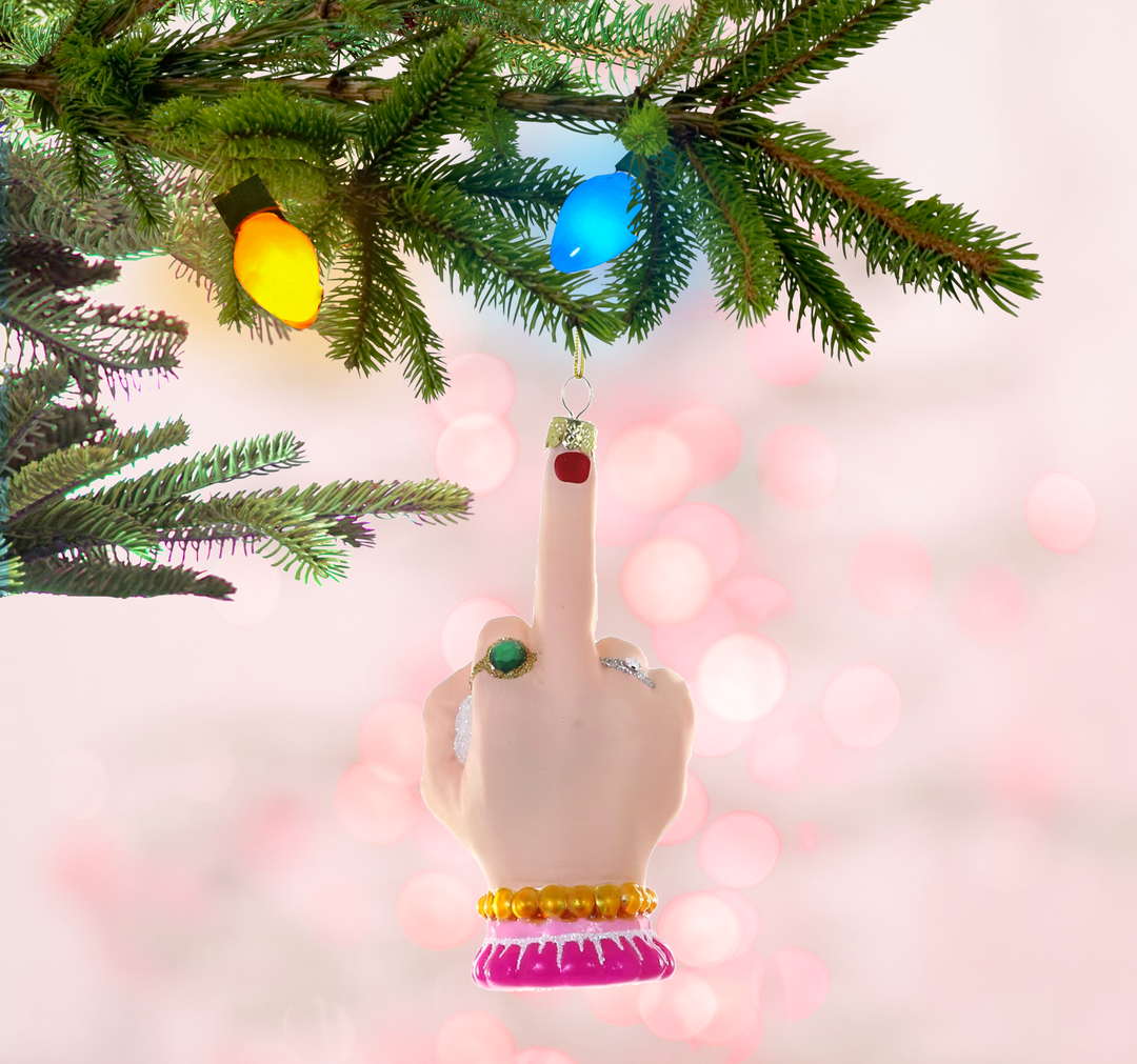 The Finger - White Ornament