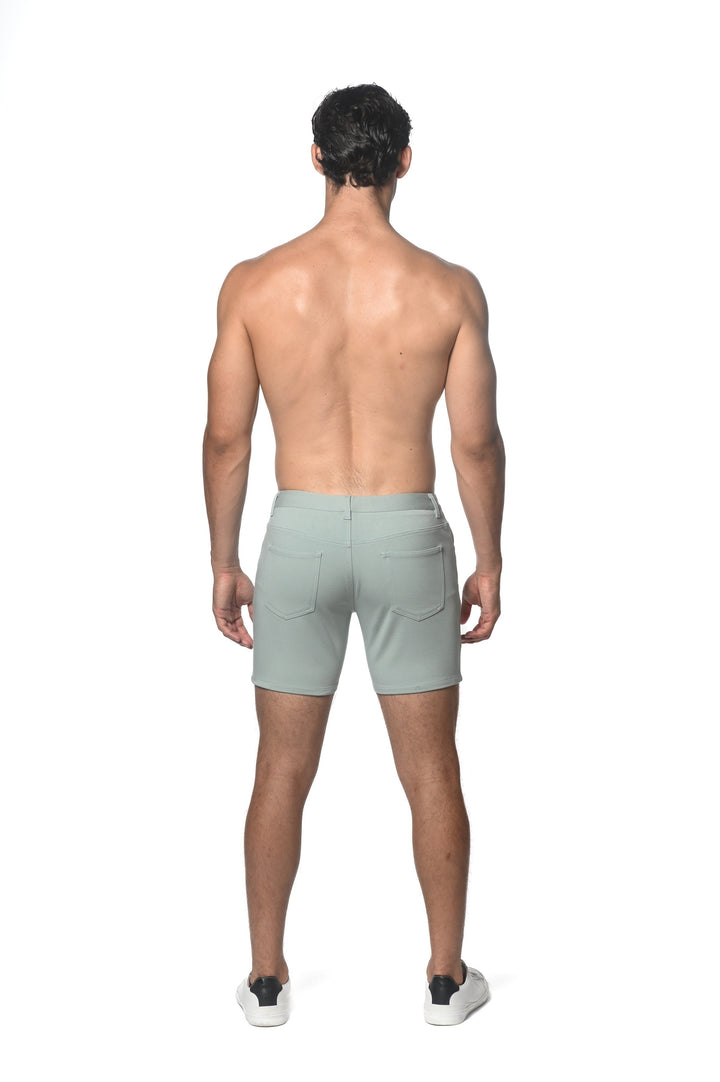 Aloe 5" Inseam Stretch Knit Jeans Shorts St-1932