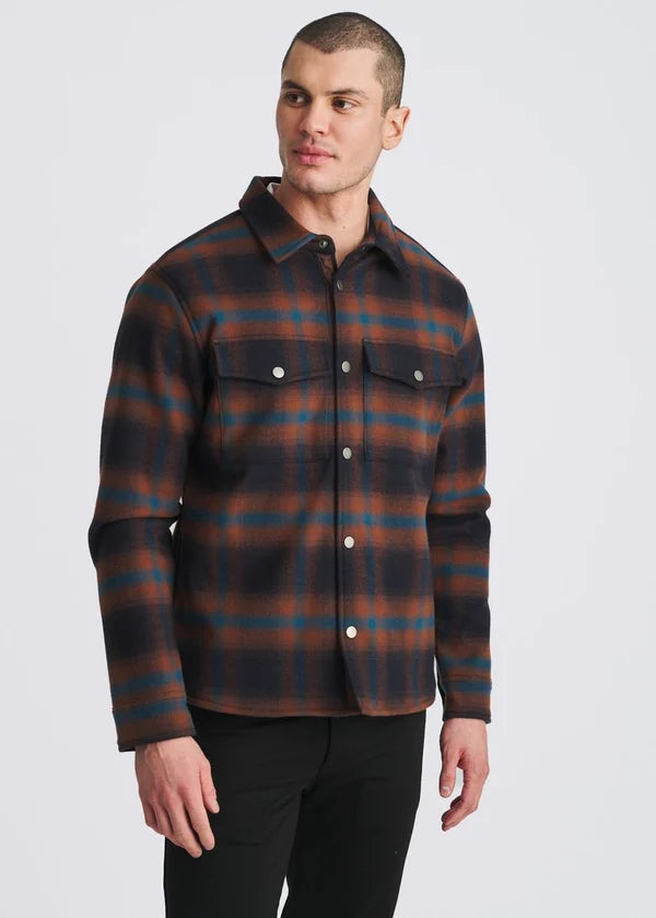 Plaid Fleece Lined Shirt Jacket