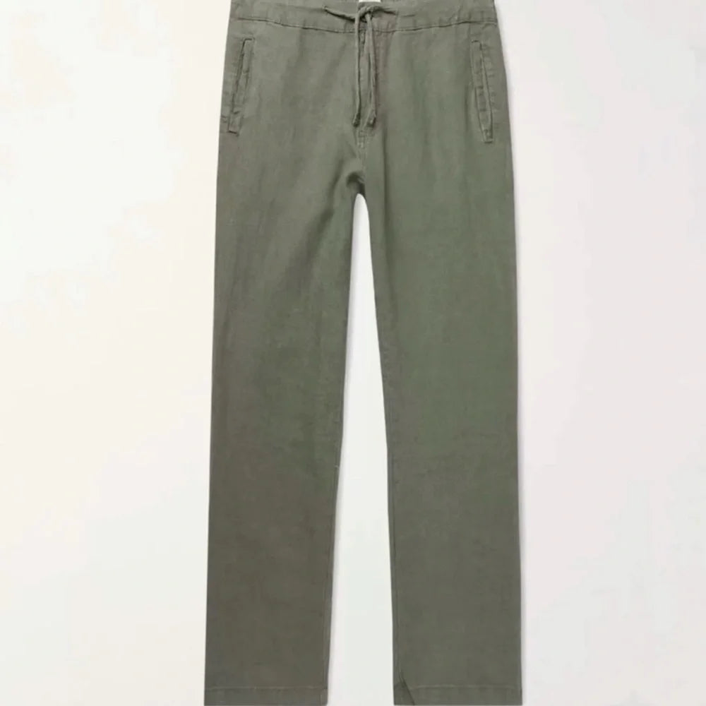 Stretch Linen Pull-On Pant Agave