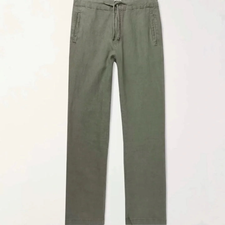 Stretch Linen Pull-On Pant Agave