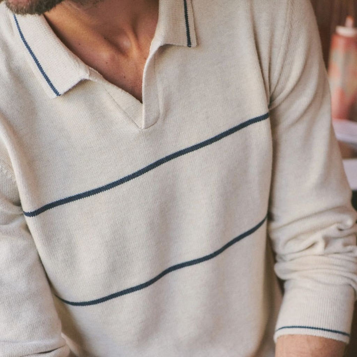 Liam Sweater Polo Angora/Navy