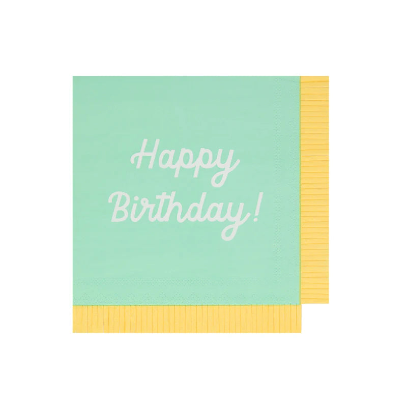 Mixed Happy Birthday Large Napkins