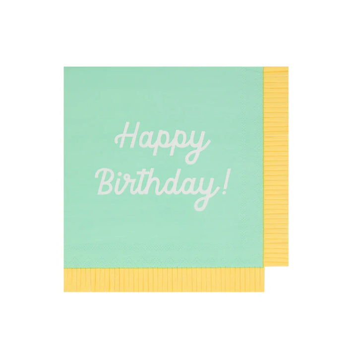 Mixed Happy Birthday Large Napkins